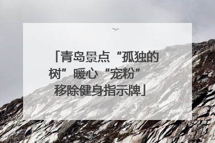 青岛景点“孤独的树”暖心“宠粉” 移除健身指示牌