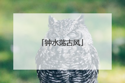 钟水荡古风