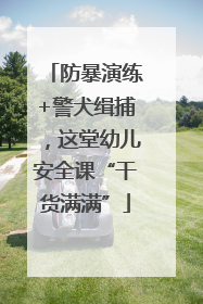 防暴演练+警犬缉捕，这堂幼儿安全课“干货满满”