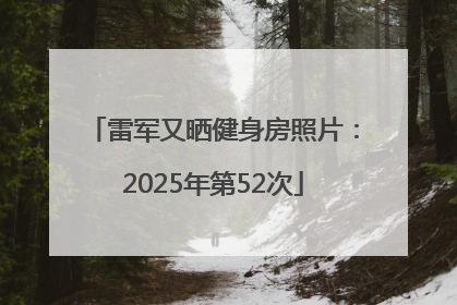 雷军又晒健身房照片：2025年第52次