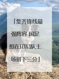 集齐锋线最强阵容 国足想在印尼队主场拼下三分