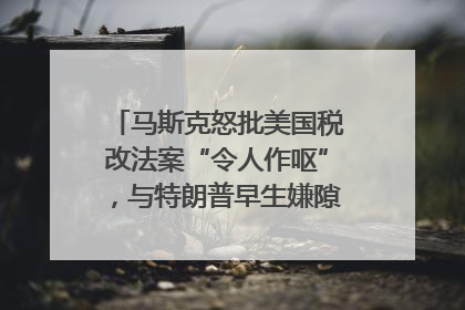 马斯克怒批美国税改法案“令人作呕”，与特朗普早生嫌隙？｜国际识局