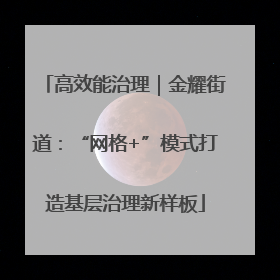 高效能治理｜金耀街道：“网格+”模式打造基层治理新样板