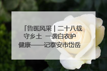 鲁医风采｜二十八载守乡土  一袭白衣护健康——记泰安市岱岳区满庄镇卫生院院长、主任医师张宝喜