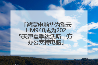 鸿蒙电脑华为擎云 HM940成为2025天津夏季达沃斯中方办公支持电脑