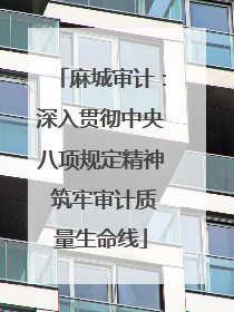 麻城审计：深入贯彻中央八项规定精神 筑牢审计质量生命线