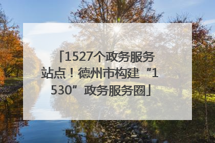 1527个政务服务站点！德州市构建“1530”政务服务圈