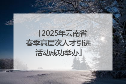 2025年云南省春季高层次人才引进活动成功举办