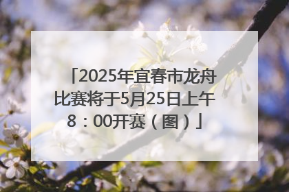 2025年宜春市龙舟比赛将于5月25日上午8：00开赛（图）