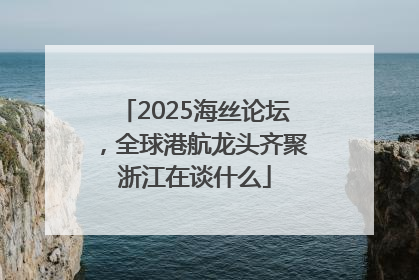 2025海丝论坛，全球港航龙头齐聚浙江在谈什么