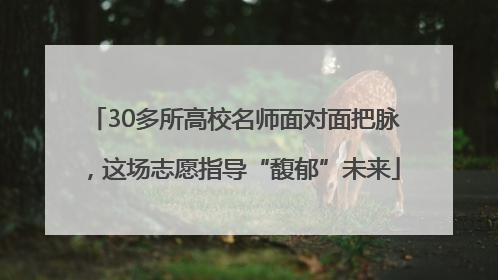 30多所高校名师面对面把脉，这场志愿指导“馥郁”未来