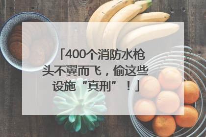 400个消防水枪头不翼而飞，偷这些设施“真刑”！