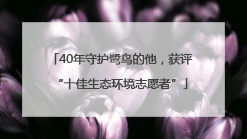 40年守护鹭鸟的他，获评“十佳生态环境志愿者”