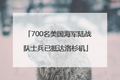 700名美国海军陆战队士兵已抵达洛杉矶